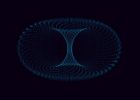 3 D vector torus. Abstract vector element with depth of field. Illustration for your science, digital, biological design